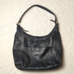 American Leather Co. Black leather women's shoulder bag